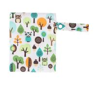 Bolsa Seca Húmeda para Pañales de Tela para bebé de 3 Piezas, Bolsa de Almacenamiento de Pañales de Viaje con Doble Bolsillo Resistente Al Agua con Apariencia de Dibujos Animados
