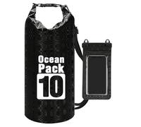 Bolsa seca impermeable - Bolsas de almacenamiento organizador | Bolsa seca de larga duración para viajes | Roll Top Lightweight Storage Backpack, bolsa de mochila Organizador para acampar, Negro