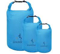 Bolsa seca impermeable ligera, 3 unidades, 2 L, 5 L, 10 L, para mantener el equipo seco limpio, enrollable, bolsa de compresión, tamaño pequeño, grande para kayak, rafting, snowboard, azul