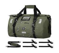 Bolsa seca para motocicleta, impermeable, bolsa seca para cola de motocicleta, bolsa seca de 40 L, bolsa seca resistente con tira reflectante para motocicleta, esquí, viajes, armygree, 説明を参照してください,