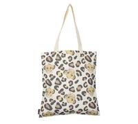 Bolsa Shopping de El Rey León - Color Ocre - 36x39x0.4cm - 2 Asas - Fabricada con Poliéster y Algodón - Estampado de Simba - Producto Original