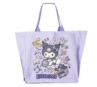 Bolsa Shopping Kuromi XL Ligera y Práctica - Bolsa de Tela Para Compras con Diseño de Kuromi, Reutilizable y Cómoda de Llevar