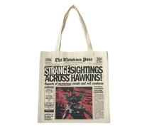 Bolsa shopping Stranger Things reutilizable para compra diaria - Bolsa shopping Stranger Things de tela resistente y ligera