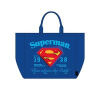 Bolsa shopping XL Superman reutilizable para compra grande - Bolsa shopping XL Superman grande para supermercado, gimnasio y uso diario