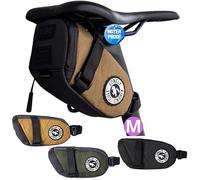Bolsa Sillín Bicicleta Montaña Impermeable 1.0L ligera 90g Compacta Cremallera Resistente Sujeción Segura Asiento Mosquetón Integrado Bolsillo Interno Soporte Luz Herramientas MTB Carretera E-Bike
