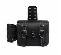 bolsa sillín motocicleta Universal PU Para Motocicleta Para XL883 Bolsa Portaequipajes Bolsa Trasera Bolsas Sillín Con Portavasos Bolsa Lateral Equipo Alforjas Almacenamiento Bolsa Herramientas(Black,