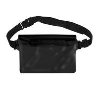 Bolsa Smartphone Impermeable 10M de Playa, Táctil y Riñonera - Negro