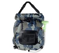 Bolsa solar de 5 galones, 20 L, calefacción, camping, PVC, portátil, plegable, con cabezal de ducha ajustable, almacenamiento para senderismo, playa, natación