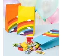 Bolsa Sorpresa de Fiesta Infantil, Diseños Variados con Temática de Dinosaurios y Bajo el Mar, Incluye Dulces y Juguetes, Pack Individual (Arcoíris)