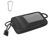 Bolsa táctica de Transporte Diario 1000D, Monedero para Exteriores, Llavero, cinturón, riñonera, Bolsa para Auriculares, para Caza y Acampada (Black)
