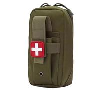 Bolsa táctica desprendible para emergencias médicas, botiquín de primeros auxilios MOLLE, con capacidad para suministros para traumatismos, nailon 600D (Green)