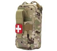 Bolsa táctica desprendible para emergencias médicas, botiquín de primeros auxilios MOLLE, con capacidad para suministros para traumatismos, nailon 600D (CP)
