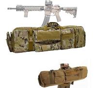 Bolsa Táctica Doble Larga para Rifle, Outdoor Bolsa De Pistola De Fusil M249 De 39 Pulgadas, Funda De Transporte CS Caza Tiro Paintball con Correa De Hombro Portátil D