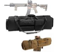 Bolsa Táctica Doble Larga para Rifle, Outdoor Bolsa De Pistola De Fusil M249 De 39 Pulgadas, Funda De Transporte CS Caza Tiro Paintball con Correa De Hombro Portátil E