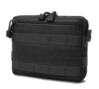 Bolsa táctica Molle Militar Gear Tool Pack Outdoor Emergency Medical Bag para Chaleco, Mochila, Caza Bolsa de Accesorios (Black)