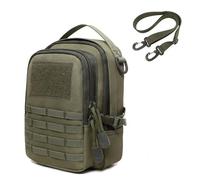 Bolsa táctica MOLLE pequeña, compacta, para Uso Diario, para cinturón o Chaleco, riñonera Multiusos Impermeable (Green)
