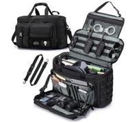 Bolsa Táctica MOLLE Policía, Organizador Coche Asiento con Portátil 15.6" | 3-en-1: Organizador de Coche, Bolsa Táctica y Mochila de Hombro. MOLLE para Linterna y Radio. Oxford Material Impermeable.