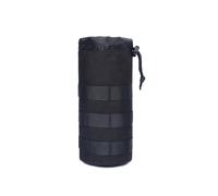 Bolsa Tactica para Botella, Portabotellas de Agua Molle Nailon 1000d Porta Botellas de Agua Soporte Ajustable para Botella de Agua con Cordón, para Senderismo Campamento Caza Viaje (Negro)