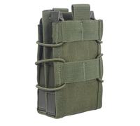 Bolsa Táctica para Revistas, Bolsa Molle mag Soporte para Cargador Simple o Doble con Correas Elásticas para M4, M14, M16, G36 Y AR15