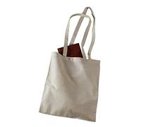 Bolsa Tela 100% Algodón Biodegradable,Lavable,Reutilizable,Asas Largas de 75 cm. Ropa,Manualidades,Alimentos,Verduras, ir de compras, Medidas 38x42cm,Densidad 145gr/m2,Natural (Pack 10 pcs)