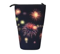 Bolsa telescópica para lápices con estampado de bombero de bombero, estuche de papelería, bolsa transformadora retráctil de pie, Explosion Firework 3D, Talla única, Estilo europeo y americano