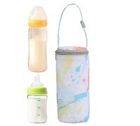 Bolsa térmica aislada para leche materna, enfriador de biberones, bolsa de lactancia, tela Oxford con sándwich de algodón y papel de aluminio, correa de hombro ajustable, 3,2 x 2,8 x 7,9 cm, tamaño