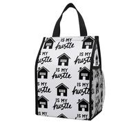 Bolsa térmica aislante con bolsillos, divertida imagen de agente inmobiliario con el lema "Mi negocio son los bienes raíces", bolsa térmica portátil, plegable e impermeable para picnics y desplazamien