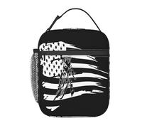 Bolsa Termica Bandera De Motocicleta Estadounidense Vintage, Moto De Cross, Piloto De Motocross Porta Alimentos Picnic Bolsa Comida Trabajo Bolso Comida Para Work Hombre Y Mujer Viajes