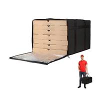 Bolsa Térmica de 85 Litros 50 x 50 x 35,5 cm - Caja Termo Plegable Negra | Bolsa isoterma de 3 capas, portátil para alimentos, coche y camping, asas reforzadas, doble cremallera, fácil limpieza