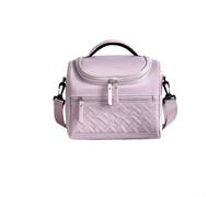 Bolsa térmica de almuerzo con gran sección aislada y correa de hombro ajustable para mujeres y hombres, bolsa de poliéster a prueba de fugas para el trabajo, la escuela y los viajes (morado)