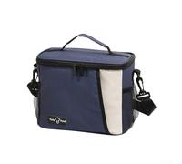 Bolsa térmica grande para el trabajo, oficina, escuela, viajes, impermeable, con múltiples bolsillos, mantiene la comida fresca, caliente o fría (azul oscuro)