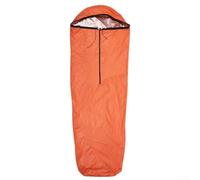 Bolsa térmica para acampar y senderismo, saco de dormir de supervivencia de nailon 400T, resistente al viento, refugio que retiene el 90% del calor corporal, equipo de rescate naranja brillante para