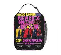 Bolsa térmica para almuerzo Kids On The Block 2024 para exteriores, con temática de la banda de rock NKOTB, reutilizable, ideal como regalo para deportes al aire libre.