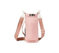 Bolsa térmica para botella de agua con correa ajustable (1134 g) | Material de nailon con capacidad para botella de 1.134 g más esenciales múltiples bolsillos cruzados o hombro llevar negro