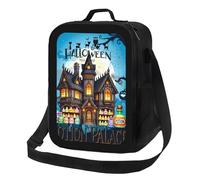 Bolsa térmica para el almuerzo Castle Full Moon Halloween Night, reutilizable y a prueba de fugas, para hombres y mujeres, ideal para la oficina, el trabajo, la escuela, la playa o para viajar.