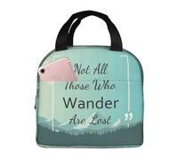 Bolsa térmica para el almuerzo para hombres y mujeres, para el trabajo, no todo lo que te apetece es perdido, bolsa de almuerzo suave y aislante, para viajes, pequeña fiambrera moderna para adultos