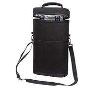 Bolsa térmica para Vino, Bolsas de Vino aisladas, transportador portátil de Viaje de Vino, Bolsa de protección para Fiestas de restaurantes, Black, Refer to Description, Unisex