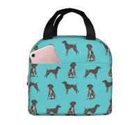 Bolsa Termica Perro De Raza Alemán De Pelo Corto (Perro De Compañía) Lunch Bag El Almuerzo Bolso Comida Portátil Porta Alimentos Para Escuela Viajes Hombre Y Mujer