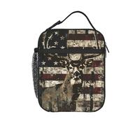 Bolsa Termica Porta Alimentos Bandera americana para caza táctica de ciervos Ligera Bolsa con Aislamiento Térmico Resistente Bolsa Comida Trabajo para Trabajo Adultos Clase