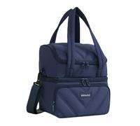 Bolsa Termica Porta Alimentos de Doble Capa Reutilizable de Lujo con Gran Capacidad,Nevera Portatil e Impermeable con Múltiples Bolsillos/Ajustable Bandolera,Mujeres/Hombres/Niños,Trabajo/Picnic/Viaje