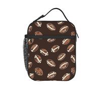 Bolsa Termica Porta Alimentos Fútbol americano marrón Ligera Bolsa Almuerzo Resistente Almuerzo Porta Alimentos para Oficina Colegio Clase