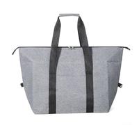 Bolsa térmica portátil aislada de 20 L que se pliega para un fácil almacenamiento, diseño a prueba de fugas, construcción de tela Oxford para picnics, camping y comidas sobre la marcha (gris)