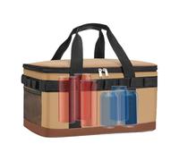 Bolsa térmica portátil, bolsa térmica aislada, 15.55 x 10.04 x 8.27 pulgadas, forro de retención de frío y ligera, bolsas de almacenamiento de hielo para viajes, camping, picnic, playa, carrito de