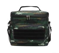 Bolsa térmica térmica portátil para almacenamiento de alimentos, bolsa de hielo a prueba de fugas para playa, al aire libre, viajes, trabajo, escuela (camuflaje de selva)