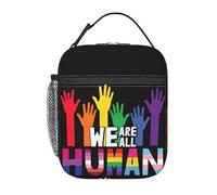 Bolsa Termica Todos Somos Humanos Lgbtq Orgullo Gay Manos Arcoíris Bolso Nevera Frescura Bolso Comida El Almuerzo Bolsa Comida Para Camping Escuela Viajes