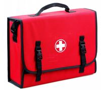 Bolsa textil grande de primeros auxilios - vacía, 34 × 25 × 8 cm, roja