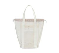 Bolsa Tote para la Playa | Bolsa de la compra espaciosa para almacenamiento al mar | Bolsa grande ligera para actividades al aire libre para toallas crema solar ropa, Crema de color crema,