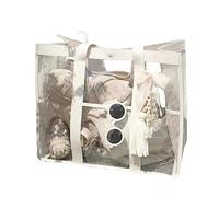 Bolsa transparente aprobada para estadios, con asas, transparente, para estadios, playas, deportes, bolsas extragrandes, impermeables, a prueba de arena, para piscina, viajes, picnics, Deducción