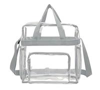 Bolsa Transparente aprobada por el Estadio - Bolso Transparente Grande con Bandolera | Ver a través de la Bolsa de Asas con el Bolso de Hombro de Las Mujeres para el Gimnasio, el Trabajo, los Generic