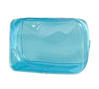 Bolsa transparente de neón pequeña, bolsa de maquillaje transparente, 7 x 2.3 x 4.7 pulgadas, bolsa de aseo aprobada por la TSA, bolsas de viaje transparentes para artículos de tocador, bolsa de